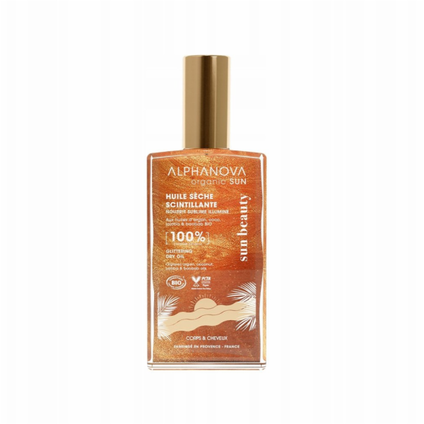 Alphanova Sun Beauty, organický suchý olej s efektem záři...
