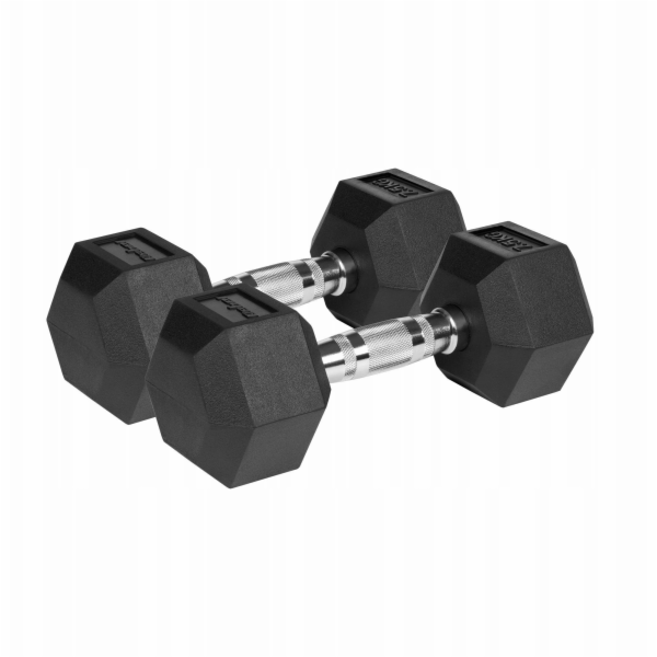 Rebel Litinové činky s pogumovaným povrchem HEX 2x7,5 kg ...