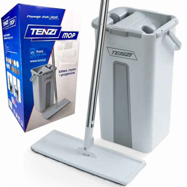 Tenzi plochý mop se ždímačkou - Mop s dvoukomorovým kbelíkem