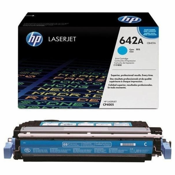 HP Originální azurový toner 642A (CB401A)