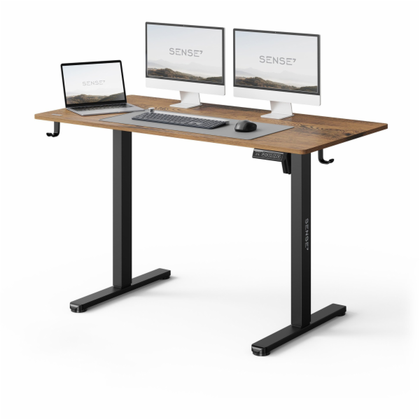 SENSE7 NOJO LIGHT Stůl tmavě hnědý 120 cm x 60 cm