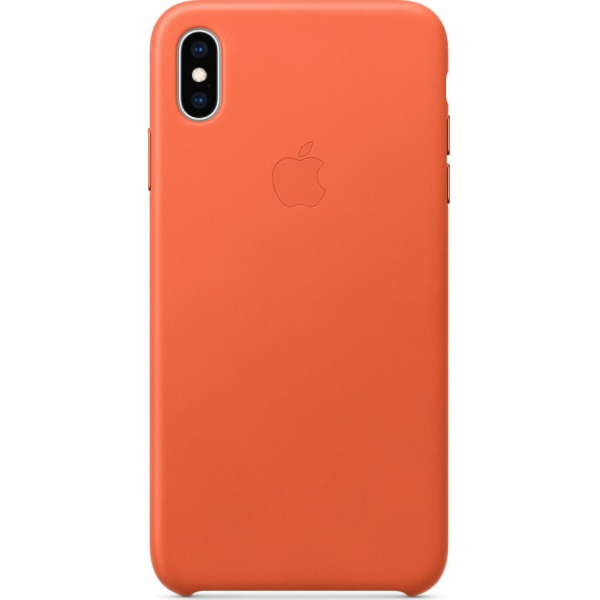 Apple Kožený kryt iPhone XS Max - oranžový - MVFY2ZM/A