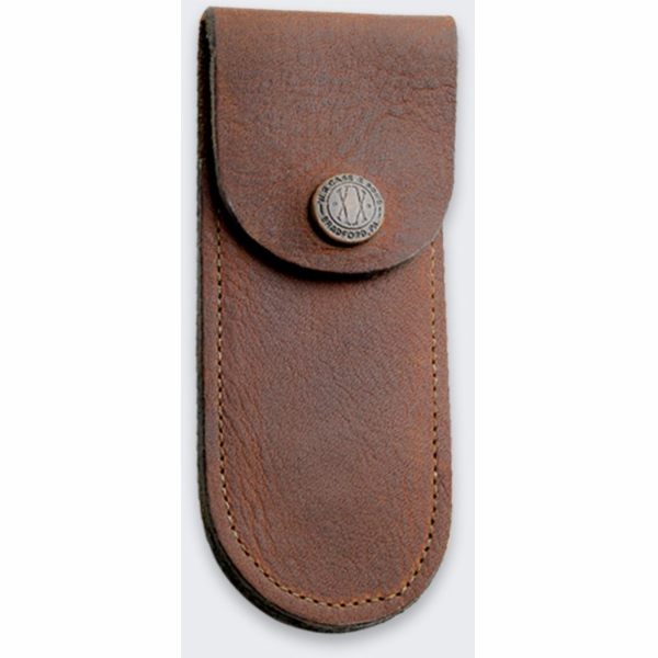 Měkké kožené pouzdro na nůž, středně hnědé