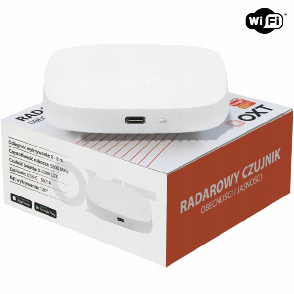 OXT USB WiFi TUYA T155 Radarový senzor jasu a přítomnosti