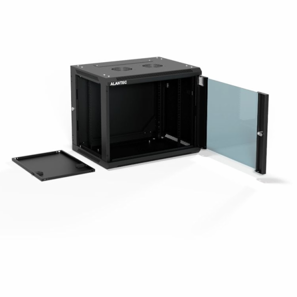 Alantec Nástěnná skříň 19 9U 600x450, jednokřídlé skleněn...