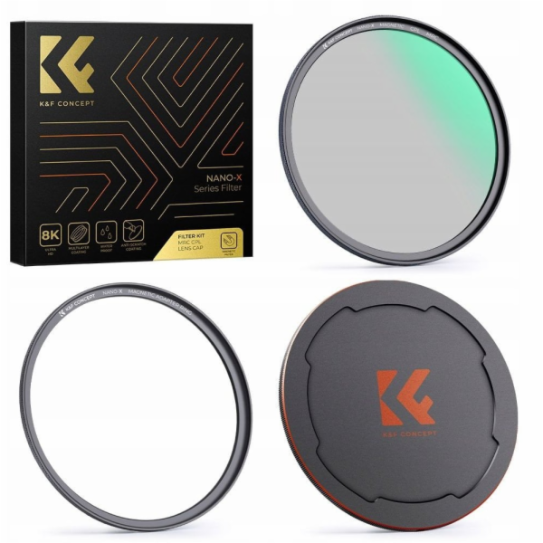 K&F Sada 3 polarizačních filtrů v jednom, magnetický krou...