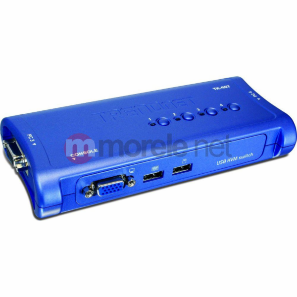 TRENDnet 4xK/V/M přepínač 2048x1536 4xVGA/USB kabely TK-407K