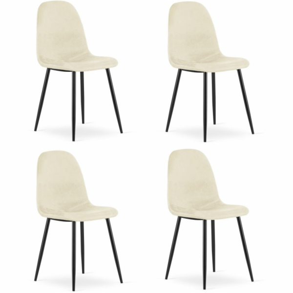 Leobert Židle COMO - béžový samet x 4