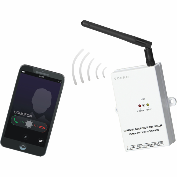 Orno GSM ovladač brány s USB portem, 4G