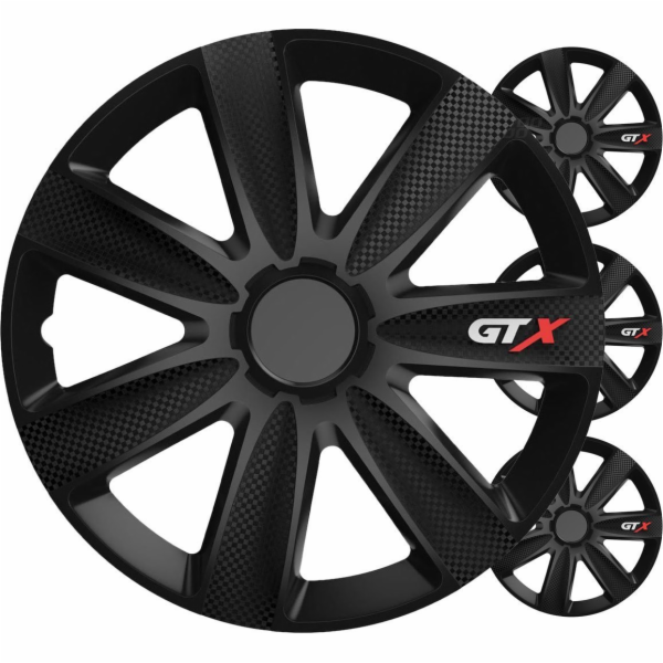 Versaco Kryty kol auta, sada 4 ks, gtx černé karbonové, 1...