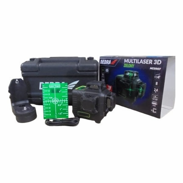 Dedra MULTILASER 3D, ZELENÉ, OSTRÉ DIODY 3x360