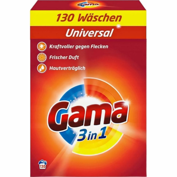 GAMA GAMA 3v1 univerzální prací prášek 130 praní 7,8 kg