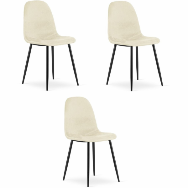 Leobert Židle COMO - béžový samet x 3