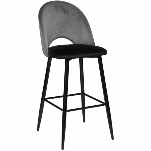 Atmosphera Sametová barová židle KARA, 110 cm