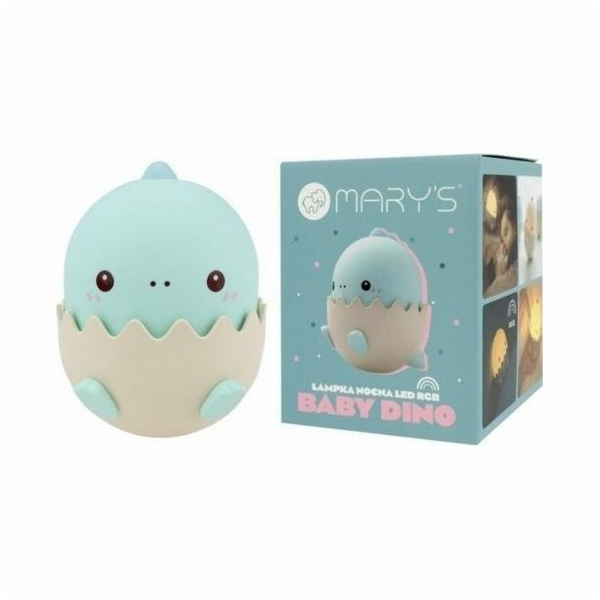 Plexido Modré LED noční světlo s dinosaurem