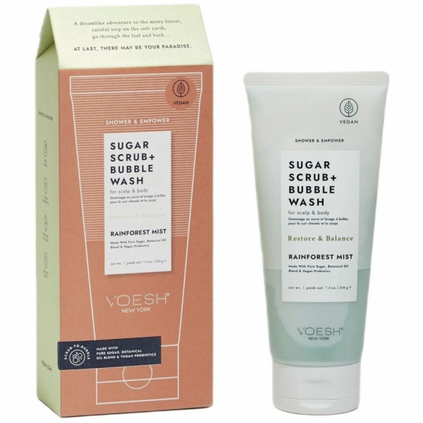 Clinique VOESH_Cukrový peeling + Bubble Wash peeling a pě...