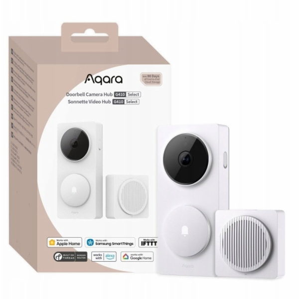 Aqara Smart Home Videozvonček s HUBom, Kamera G410, biela