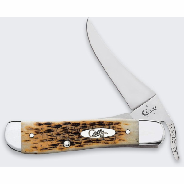 FINCH Skládací nůž Case Sawcut Jigged Russlock SS Amber