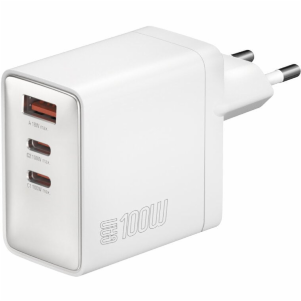 4smarts Kapesní 100W GaN nabíječka do zásuvky 2xUSB-C + U...