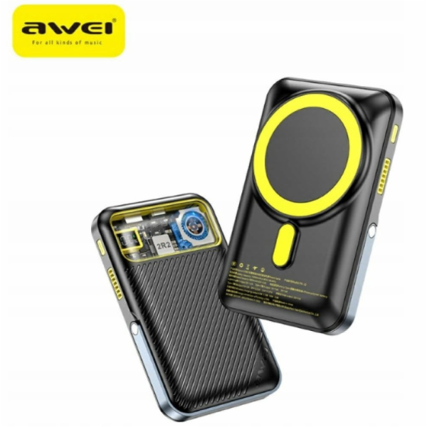 Awei PA-10 10000mAh indukční powerbanka MagSafe černá