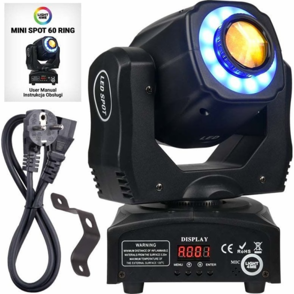 LIGHT4ME Mini Spot 60 Ring - Pohyblivá hlava LED