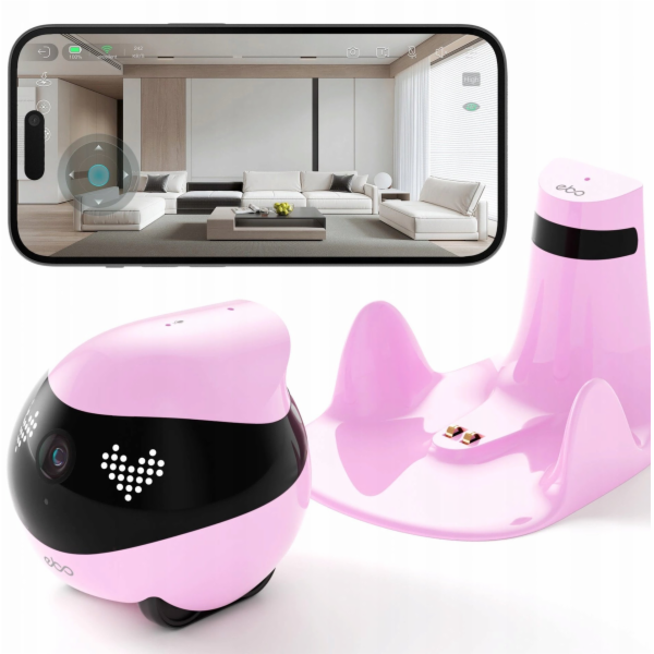 Enabot EBO Air 2 Haustierroboter 2K Kamera pink