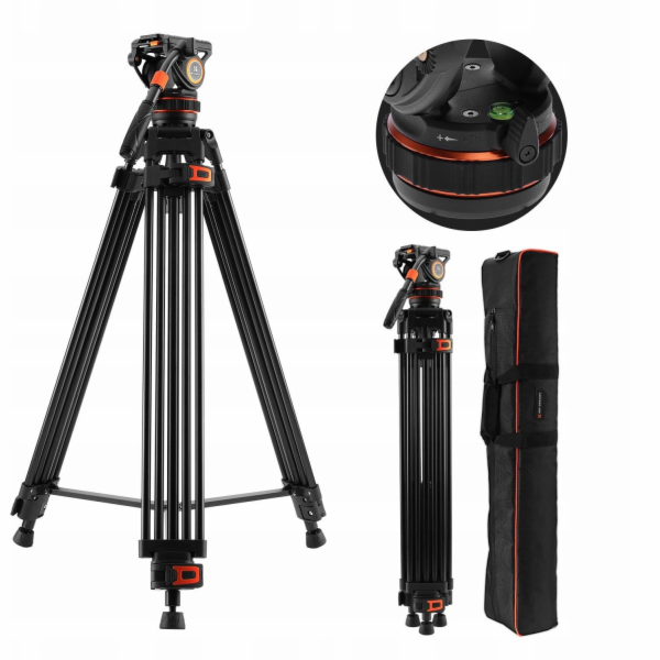 Kf Profesionální video stativ pro natáčení VIDEA K&F Flui...