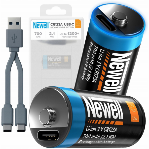 Newell Baterie NL4206 CR123A USB-C 700 mAh, 2 ks, blistr