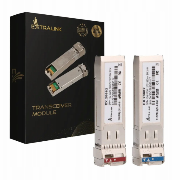 ExtraLink SFP+ 10G SFP+ WDM modul 10Gbps 1270/1330nm, sin...