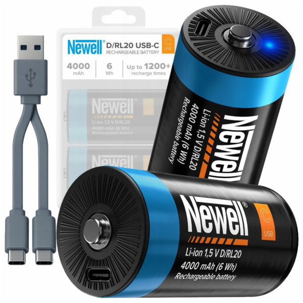 Newell Baterie NL4208 D/R20 USB-C 4000 mAh, 2 ks, blistr
