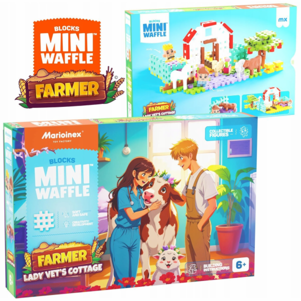 Marioinex Mini vafle Farmář Dům veterináře 110 ks