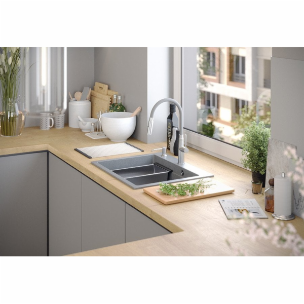 GraniteQ KURT 110 WORKSTATION Dřez Silver Stone, 1 dřez s...