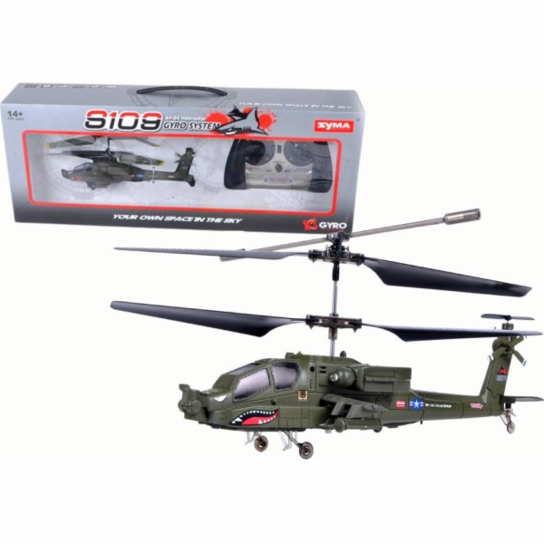 LeanToys&nbsp;Dálkově&nbsp;ovládaný&nbsp;vrtulník&nbsp;S109G&nbsp;SYMA&nbsp;RC&nbsp;zelený