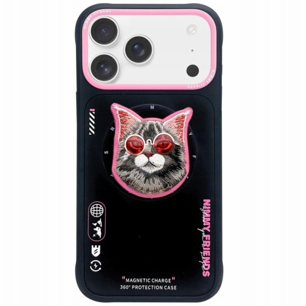 Nimmy Pouzdro Glasses Cool Cat MagSafe pro iPhone 17 čern...