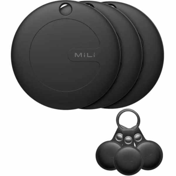 MiLi Lokátor 3x MiTag DUO černý + pouzdro pro Android a iOS