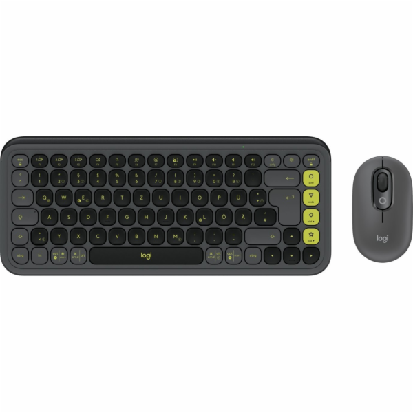 Logitech POP Icon Combo klávesnice + myš, grafitově zelen...