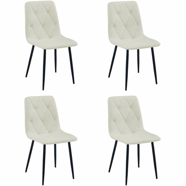 Leobert Židle LIBRA - béžová látka / černé nohy x 4