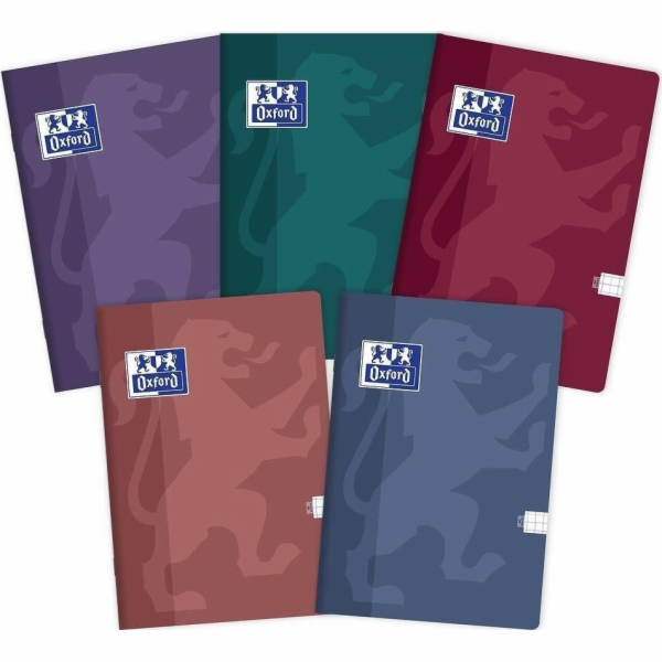 Oxford ký zápisník A5/60K s mřížkou Touch Trend (5 ks) OX...