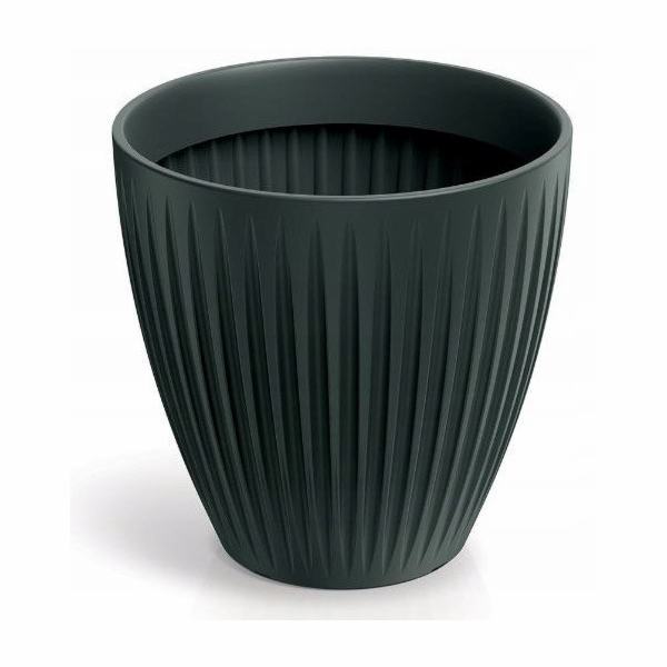 Prosperplast Latia kulatý střední květináč - antracit (TL...