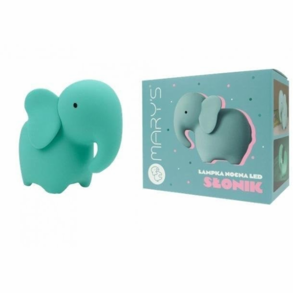 Marys Tyrkysové LED noční světlo slona