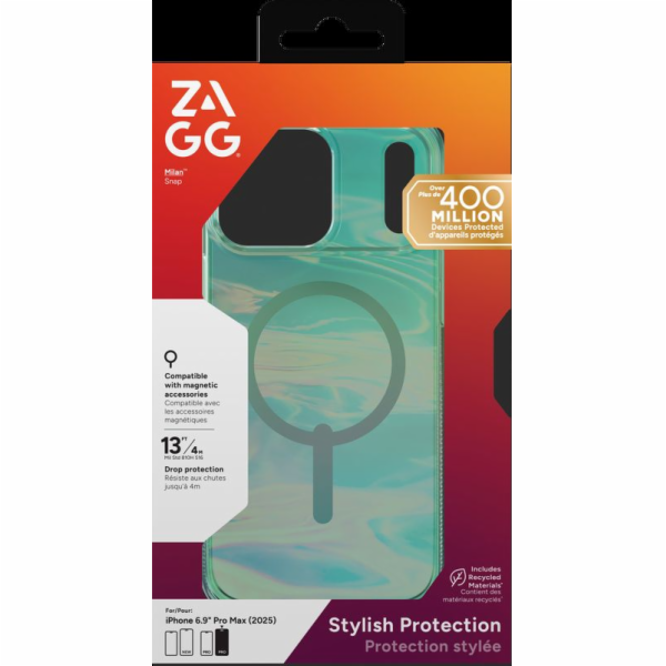 ZAGG Ochranný kryt Milan Snap Apple 17 Pro Max Iridescent...
