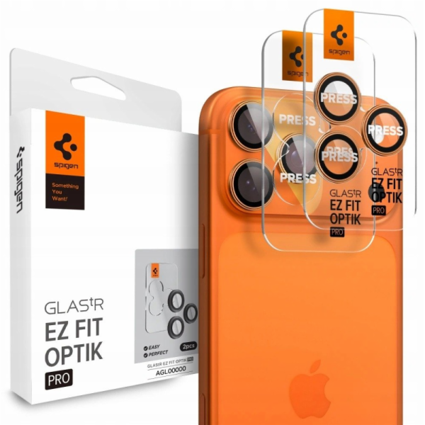 Spigen Glass TR EZ Fit Optik Pro 2 ks, oranžová - iPhone ...