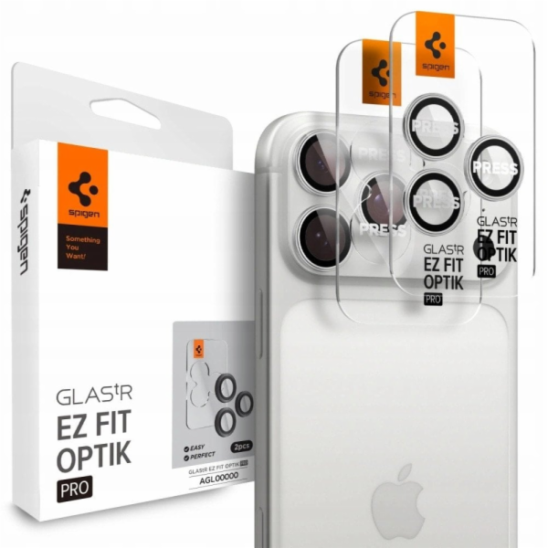 Spigen Glass TR EZ Fit Optik Pro 2 ks, stříbrná - iPhone ...