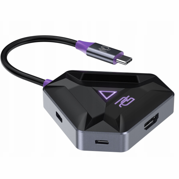PROOVE Herní Hub pro hráče 2x USB-C 2x USB 3.0 HDMI Pd 10...