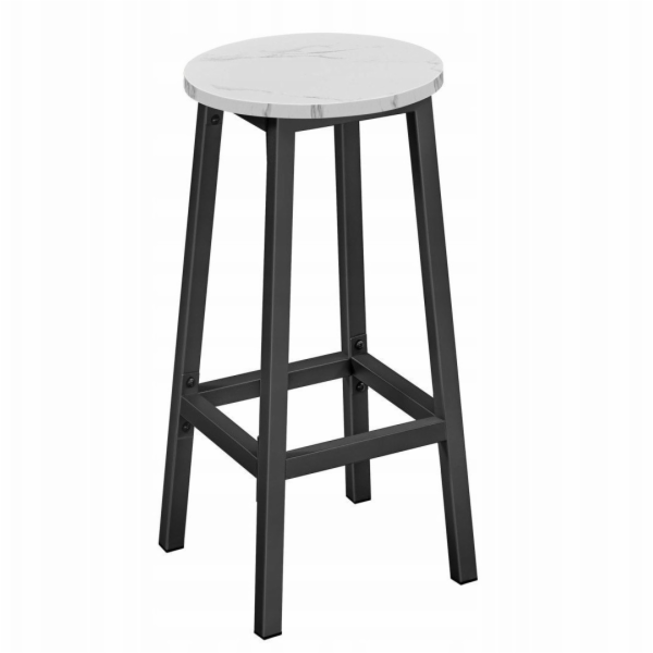 Leobert Barová židle - mramor / černé nohy