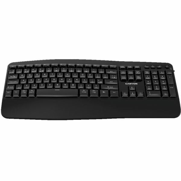 Canyon Bezdrátová ergonomická klávesnice HKB-W6, černá