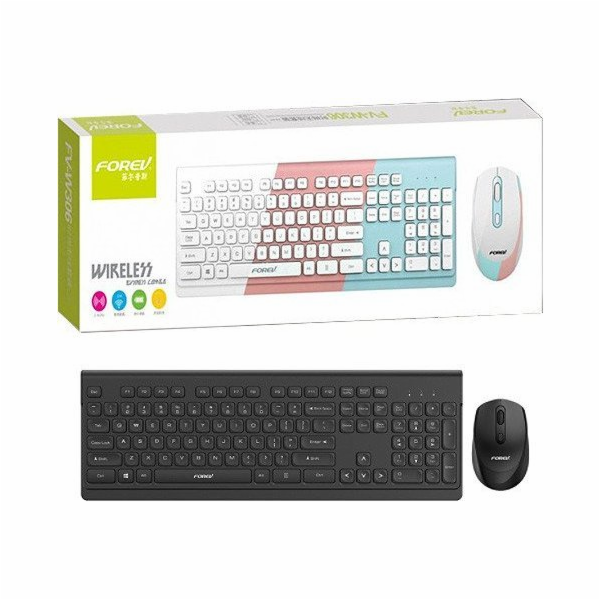 Forev Klávesnice + myš BEZDRÁTOVÁ SADA KLÁVESNICE + MYŠ F...