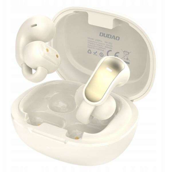 Dudao Bezdrátová sluchátka U20 Pro TWS Bluetooth - bílá