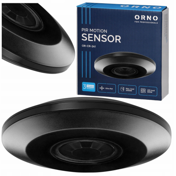 Orno 360stupňový pohybový senzor IP20, 2000W, ultra ploch...