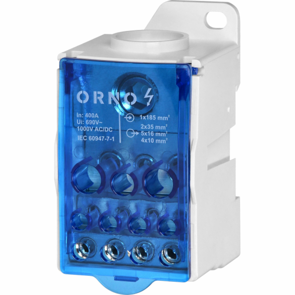 Orno Rozvodný blok 400A, vstupní svorka 1x185mm2, výstupn...